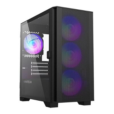 Gabinete Gamer Montech Air 100 ARGB, Mini-Tower, Painel Frontal em Mesh, Preto - AIR100ARGBBK