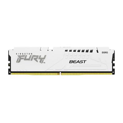 Memória RAM Kingston Fury Beast Expo, 16GB, 6400MT/s DDR5, DIMM, CL32, Branco - KF564C32BWE-16
