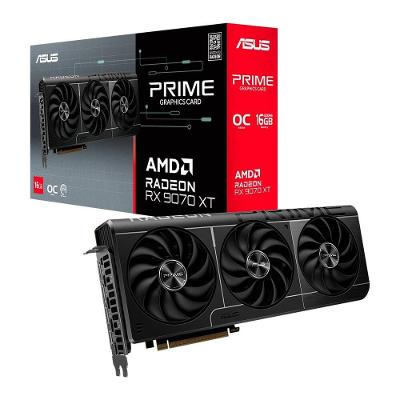 Placa de Vídeo ASUS PRIME RX 9070 XT O16G AMD Radeon, 16GB, GDDR6, Axial-tech- 90YV0L71-M0NA00