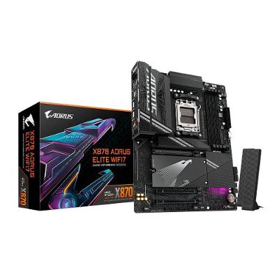 Placa Mãe Gigabyte X870 AORUS ELITE WIFI7, AMD AM5, ATX, DDR5, RGB, Wi-Fi 7, Bluetooth, Preto - 9MX87EL7-00-G11