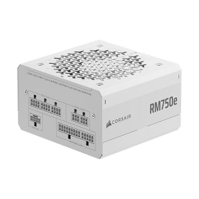 Fonte CORSAIR RM750e, 750W, Platinum, Full Modular, ATX 3.1 e PCIe 5.1, Eficiência Cybenetics Gold, Baixo Ruído, Branco - CP-9020292-BR