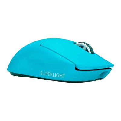 Mouse Gamer Sem Fio Logitech G PRO X SUPERLIGHT 2 com 5 Botões, 60g, Sensor 44K DPI, Taxa de Resposta de 8 kHz, PC/Mac, Ciano - 910-007693