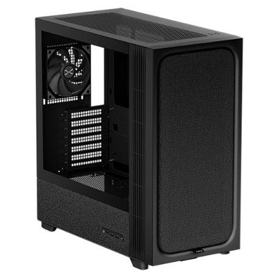 Gabinete Gamer TRYX Flova F50, Mid-Tower, ATX, com Fan Cross-Flow e Vidro Temperado, Preto, Sem Fonte - C-F500F-FM1E-G0K
