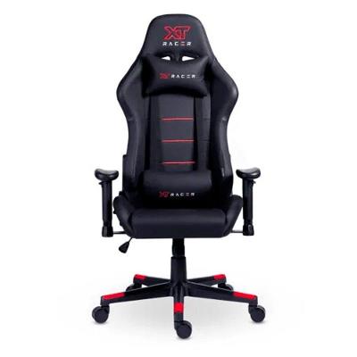 Cadeira Gamer XT Racer Attack, Até 120Kg, Reclinável, Com Almofadas, Cilindro de Gás Classe 4, Couro PU, Preta e Vermelha - XTR-056