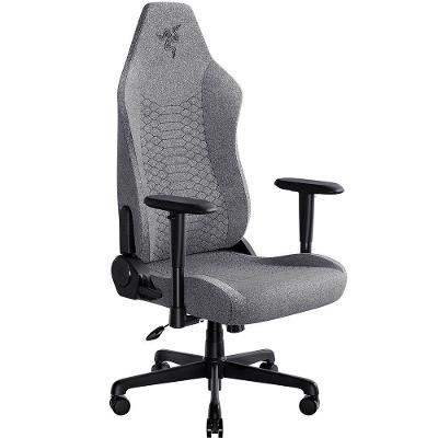 Cadeira Gamer Razer Iskur V2 X, Até 136Kg, Reclinável, Almofada, Cilindro de Gás Classe 4, Tecido, Cinza Claro - RZ38-05310200-R3UA