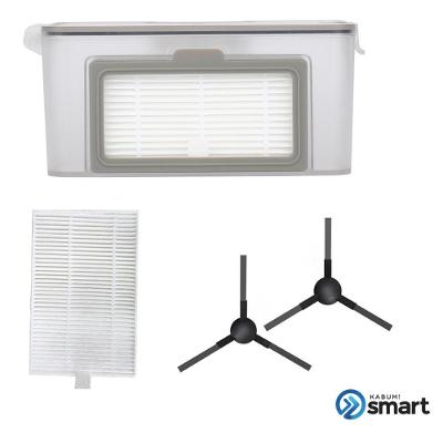 Kit reposição para Robô Aspirador KABUM! smart 100 - 1 Reservatório de Poeira + 5 Filtros HEPA + 2 Pares de Escovas Laterais - KSHPR191
