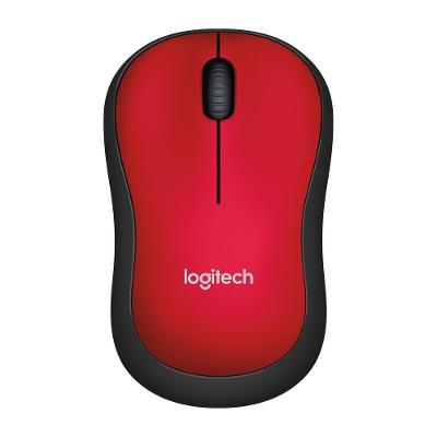 Mouse sem fio Logitech M185 com Design Ambidestro Compacto, Conexão USB e Pilha Inclusa, Vermelho - 910-003635