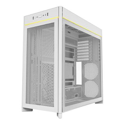 Gabinete Gamer Montech HS01, Mid-Tower, Vidro Temperado, Branco - HS01WH