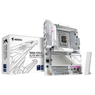 Placa Mãe Gigabyte B860 AORUS ELITE WF7 ICE, Intel, ATX, DDR5, LED RGB, Wi-Fi 7, Bluetooth, Branca - B86EL7E-00