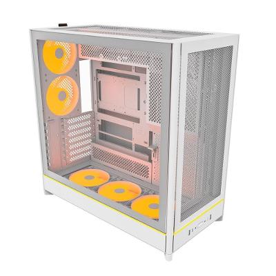 Gabinete Gamer Montech HS01 Pro, Mid-Tower, Vidro Temperado, Branco - HS01PROWH