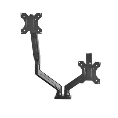 Suporte De Mesa Bluecase Ergo Flexy Dois Monitores 12" a 32" Tri-Articulado Pistão Gás BSMTG02-3BBX