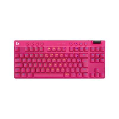 Teclado Gamer Sem Fio Logitech G Pro X com design TKL, Layout US, RGB LIGHTSYNC e Switch Exclusivo GX Brown Tactile, Rosa Magenta- 920-012154