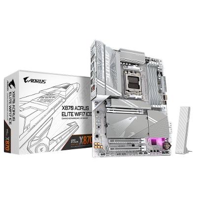 Placa-Mãe Gigabyte X870 AORUS ELITE WF7 ICE, AM5, ATX, DDR5, PCIe 5.0, RGB, Wi-Fi 7, Bluetooth, Branco - X870 A ELITE WF7 ICE