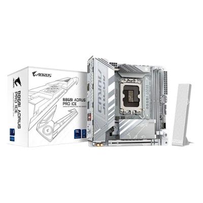 Placa Mãe Gigabyte B860I AORUS PRO ICE, Intel, Mini ITX, DDR5, Wi-Fi 7, Bluetooth, Branca - B86IPRE-00