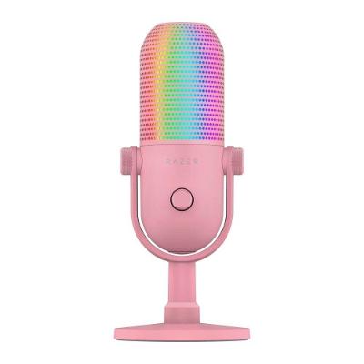 Microfone Razer Seiren V3 Chroma, RGB, Conexão USB, Quartz - RZ19-05060300-R3U1