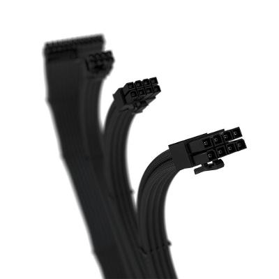 Cabos Sleeved Rise Mode Full Black, Preto - RM-SL-FB
