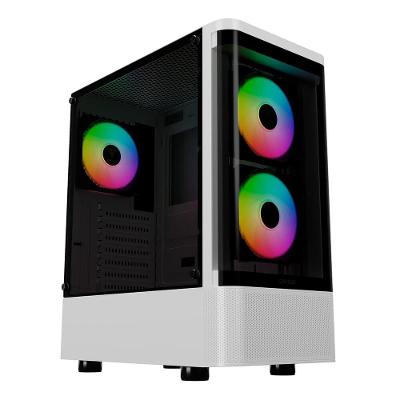Gabinete Gamer Gamdias Talos E3 CG WH, Mid Tower, ARGB, ATX, Lateral Vidro Temperado-TALOS E3 CG WH