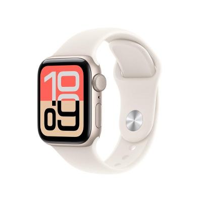 Apple Watch SE 3 GPS, Caixa Estelar de Alumínio de 40 mm, Pulseira Esportiva Estelar, Tamanho M/G - MEH54AM/A