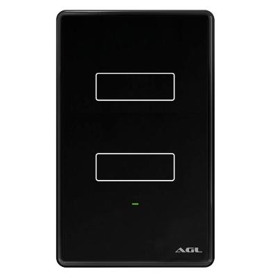 Interruptor Smart AGL Com Wifi, Touch Screen 2 Tecla, Preto - 1106113