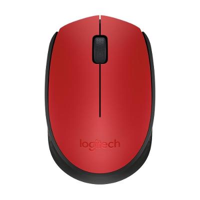 Mouse sem fio Logitech M170 com Design Ambidestro Compacto, Conexão USB e Pilha Inclusa, Vermelho - 910-004941