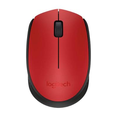 Mouse sem fio Logitech M170 com Design Ambidestro Compacto, Conexão USB e Pilha Inclusa, Vermelho - 910-004941