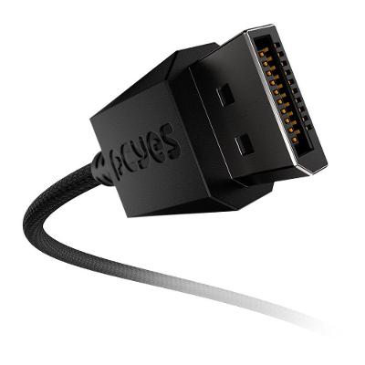 Cabo DisplayPort PCYES, 2.1, Nylon, 2 Metros, Preto - PDPN2-2