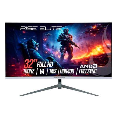 Monitor Gamer Rise Mode 32", FHD, Curvo, 180Hz, 1ms, IPS, HDMI e DisplayPort, sRGB 110%, Branco - RM-MOG-32C180FH-W