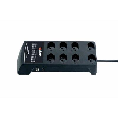 Filtro de Linha TS Shara, Protetor, 10A, Bivolt, 8 Tomadas, USB, Antiraio - 632