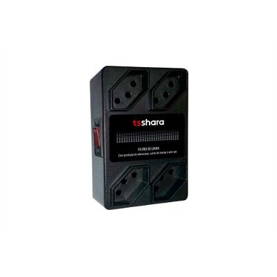 Filtro de Linha TS Shara, Protetor, 10A, Bivolt, 4 Tomadas, Antiraio - 598