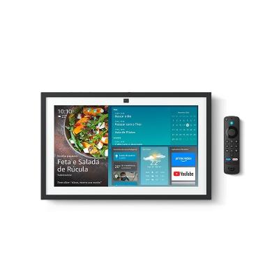 Echo Show 15 2° Geração Amazon, Full HD de 15,6", com Alexa, Firet Tv, Controle Remoto por voz, Câmera 13 MP, Preto - B0C7XPTW5K