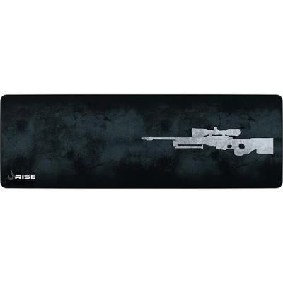 Mousepad Gamer Rise Mode Speed, Sniper, Estendido (900x300mm), Cinza, Borda Costurada - RG-MP-06-SPG