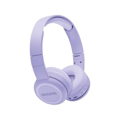 Headphone Bluetooth AIWA AWS-HP-03-P, Design Dobrável, Confortável com Microfone, Roxo - AWS-HP-03-P
