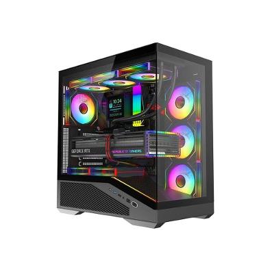 Gabinete Gamer Liketec Zaiden, ATX, RGB, Lateral e Frontal em Vidro Temperado, Sem Fans, Preto - LC-CB3X2-ZAIDEN-DARK-2026