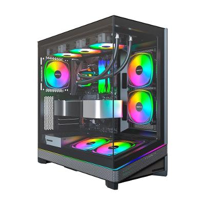Gabinete Gamer Montech Sky 3, Mid Tower, Vidro Temperado, 4 Fans ARGB, ATX, Preto - SKY3B