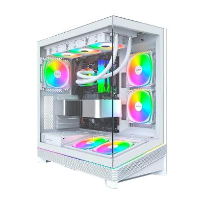 Gabinete Gamer Montech Sky 3, Mid Tower, Vidro Temperado, 4 Fans ARGB, ATX, Branco - SKY3W