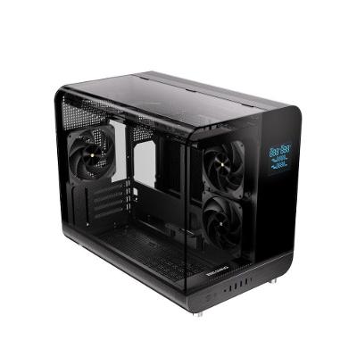 Gabinete Gamer Esgaming Aircredt 007, Mid Tower, M-ATX, Frontal e Lateral em Vidro Temperado, Sem Fans, Preto - Aircraft 007-BK