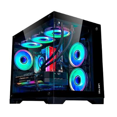 Gabinete Gamer Liketec MAD Rock Black, Mini Tower, M-ATX, Frente e Lateral em Vidro, 4 Ventoinhas, Preto - LC-CB3X2-MADROCK-2041