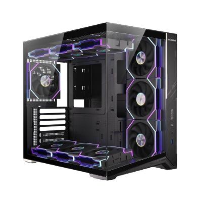 Gabinete Gamer Esgaming Zero Max, Mid Tower, M-ATX, Frontal e Lateral em Vidro Temperado, Sem Fans, Preto - Zero Max BK