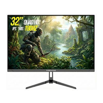 Monitor Gamer Rise Mode 32", QHD, 180Hz, 1ms, IPS, HDMI e DisplayPort, Som Integrado, Preto - RM-MONV01-32F1802K-B