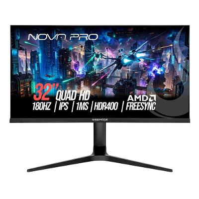 Monitor Gamer Rise Mode 32", QHD, 180Hz, 1ms, IPS, HDMI e DisplayPort, Som Integrado, Preto - RM-MONV01-32F1802K-B