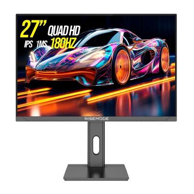 Monitor Gamer Curvo Rise Mode 27", QHD, 180Hz, 1ms, IPS, HDMI e DisplayPort, Altura Ajustável, Som Integrado, Preto - RM-MONV01-27C1802K-B