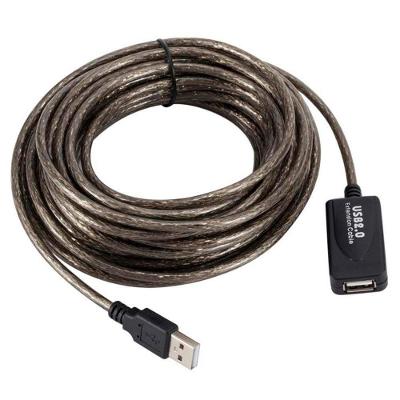 Cabo Extensor USB A Macho para USB A Fêmea MD9, com Repetidor, 10 Metros, Preto - 7438