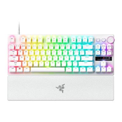 Teclado Gamer Razer Óptico Huntsman V3 Pro 8000hz TKL White Edition, Óptico Analógico, Rapid, Trigger, Snap Tap - Branco - RZ03-05521100