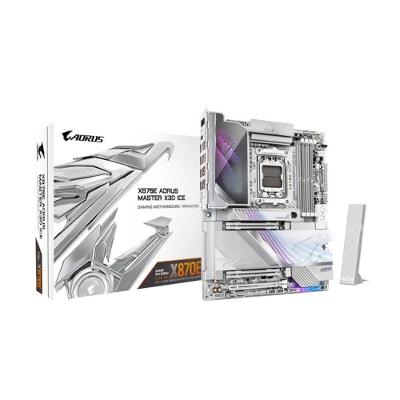 Placa Mãe Gigabyte X870E AORUS MASTER X3D ICE, AMD AM5, E-ATX, DDR5, PCIe 5.0, Wi-Fi 7, Bluetooth, Branco - X870E A MASTER X ICE