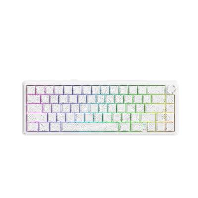 Teclado Sem Fio Mecânico Gamer Attack Shark X65PROHE, RGB, Switch Magnético, Tri-Mode Wireless Bluetooth USB-C, Branco - X65PROHE