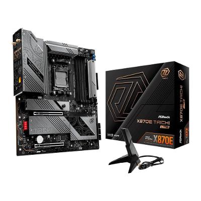 Placa-Mãe ASRock X870E Taichi Lite, AMD, AM5, ATX, DDR5, Preto - 90-MXBPK