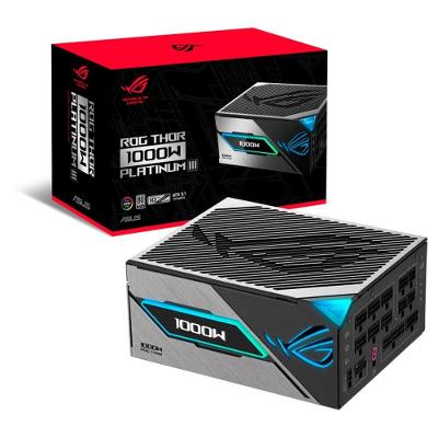 Fonte ASUS ROG Thor III, 1000W, 80 Plus Platinum, Modular, PFC Ativo, RGB, Preta - 90YE00V3-B0NA00