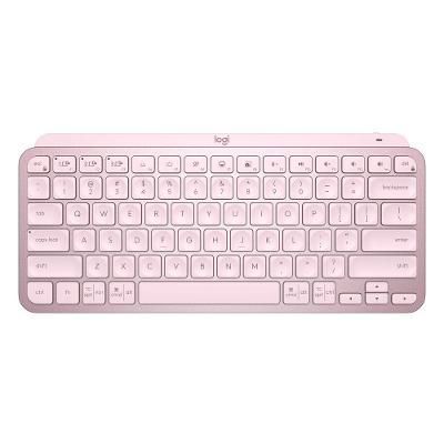 Teclado Sem Fio Logitech MX Keys Mini, Iluminação Smart, Bluetooth, USB, Easy-Switch, Recarregável, Rosa - 920-010507