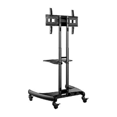 Suporte Pedestal Móvel para TV, 32" a 75", Altura Ajustável Manual, Alumínio, Preto - NB-AVA1500-60-1P