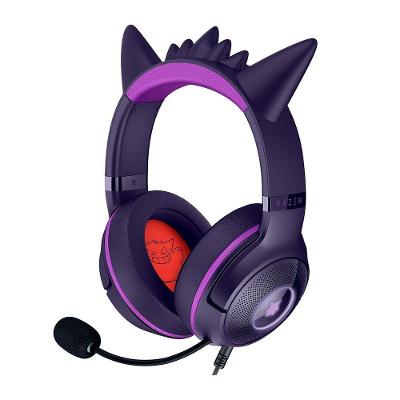 Headset Gamer Razer Kraken Kitty V2, Chroma RGB, Conexão USB, Gengar Edition - RZ04-04730300-R3M1